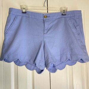 Periwinkle Blue Lilly Pulitzer Buttercup Scalloped Women Shorts